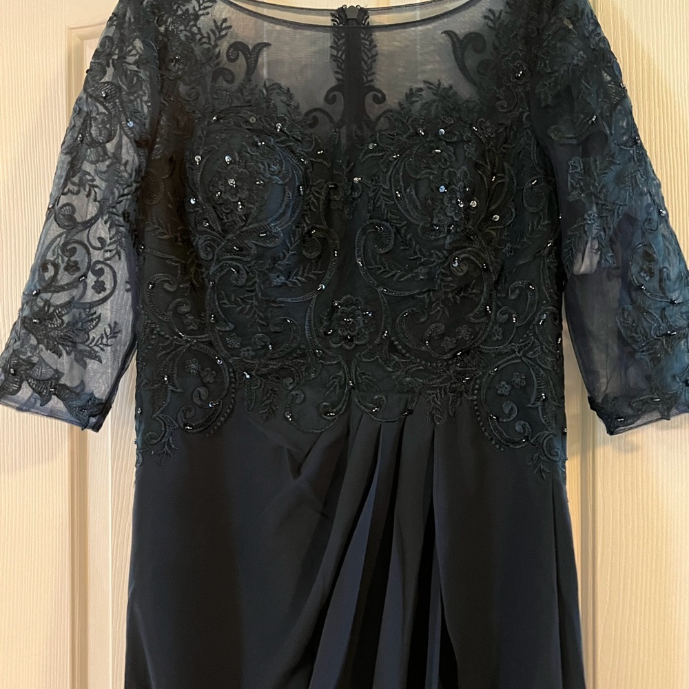 Beautiful Dark Navy Blue Long Gown